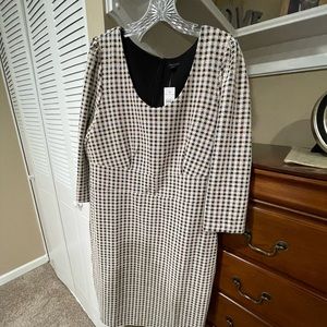 Multi Color Houndstooth MIDI Dress